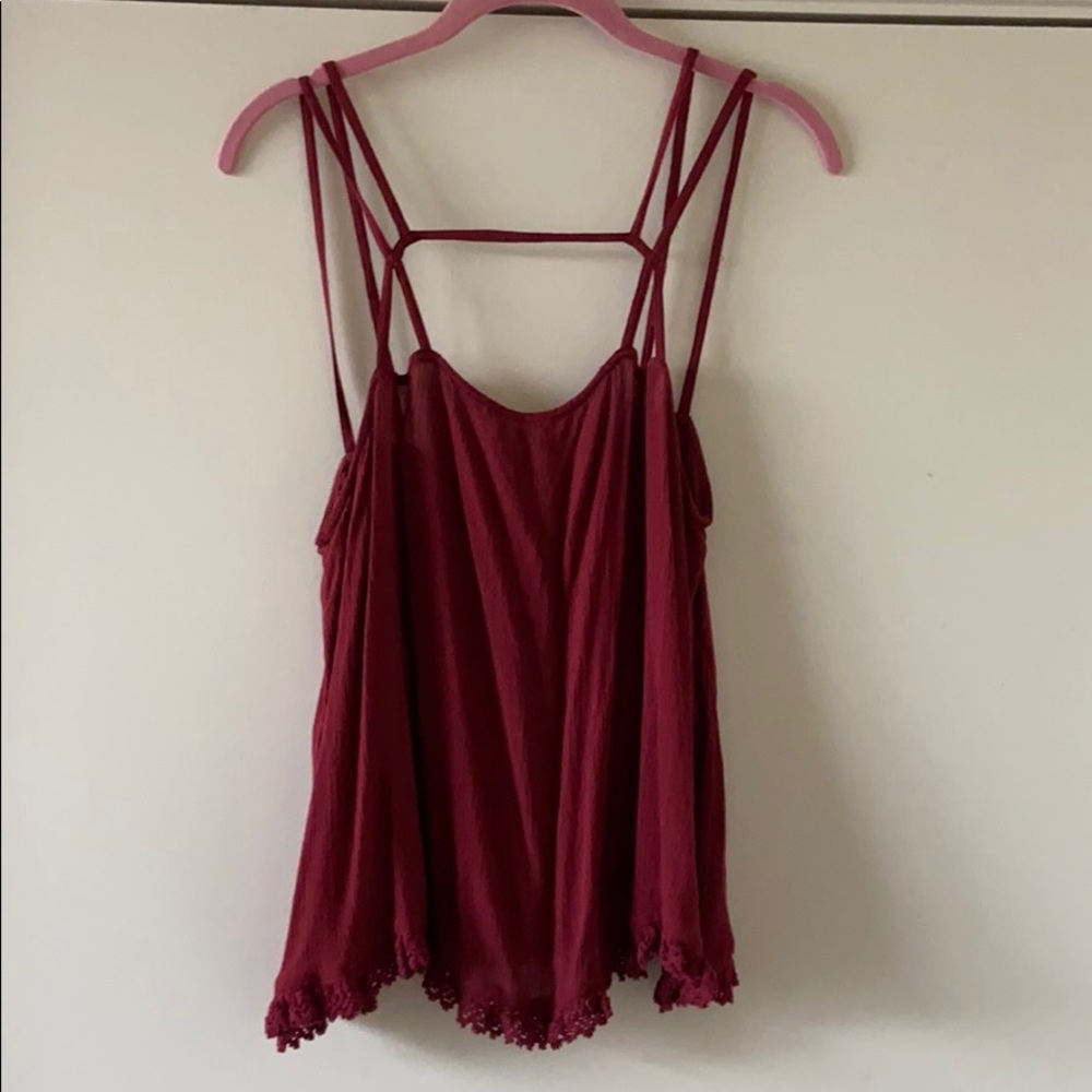 Flowy Free People Strappy Front Tank
